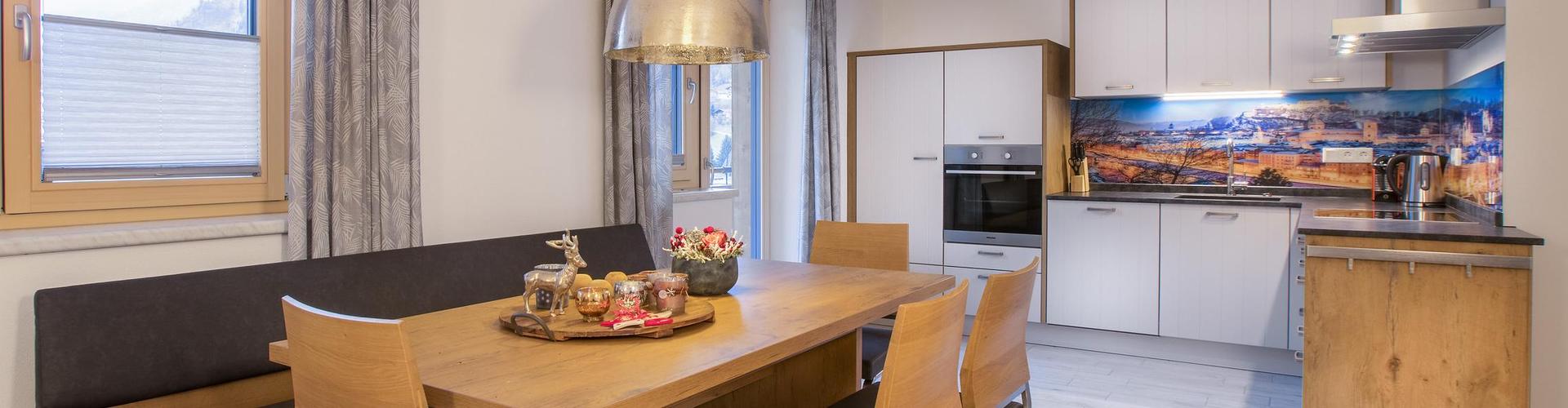 Wohnküche im Appartement Kitzsteinhorn